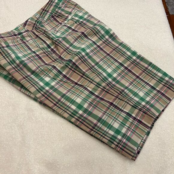 Merona size 12 Plaid Green and Pink Shorts - Picture 1 of 9